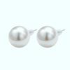 Aretes de Plata Esterlina S925 para Mujer Estilo K Pequeños Frescos Cuentas de Concha Aretes de Perlas Aretes Simples para Perforación de Oreja Pequeños y Delicados Modernos