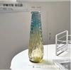 Vaso de vidro em relevo estilo europeu retrô decoração de casa pequeno calibre atacado arranjo de flores garrafa de vidro hidropônica ornamentos