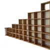 Estantería de madera de olmo viejo recién hecha estantería de varios niveles de pie estantería de pared completa almacenamiento estantes de almacenamiento armario de madera de olmo viejo