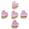 Accesorios para Joyería de Aleación DIY Cuentas de Corazón con Agujero y Goteo de Aceite Doble Cara para Pulsera Collar Separadores W461