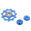 Acessórios de roda guia de velocidade variável para bicicleta roda guia de mountain bike roda guia do câmbio traseiro roda guia CNC anodizada multicolorida