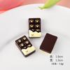 Simulação Criativa Gato Chocolate Comida Brincadeira Resina Joias Acessórios de Cabelo Acessórios para Sapatos Buraco Cola Creme Material DIY