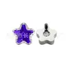 F136 Aleación de Titanio Borde Dentado Incrustado Zirconio Estrella de Cinco Puntas Pendientes Clavos para Labios G23 Titanio Piercing Joyería para Piercings Clavos para Hueso de la Cabeza