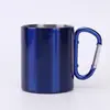 Comercio exterior doble capa acero inoxidable exterior camping taza de agua alpinismo asa de hebilla taza logotipo grabado taza de café