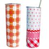 Venta al por mayor Taza Térmica para Coche Recubierta de 20 oz Termo Portátil con Popote Acero Inoxidable Taza Recta Personalizable