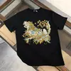 Camiseta unisex de manga curta com gola redonda e estampa de carta Hermes transfronteiriça, modelagem solta, casual, moderna, AMS Emma S100, algodão puro