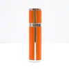 Botella de Relleno de Perfume de Cuero de Tapa Plana de 10 ml Botella de Spray de Perfume de Bolsillo Portátil con Recipiente Interior de Vidrio Relleno de Viaje a Prueba de Fugas