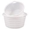 Venta al por mayor de fábrica cesta redonda de plástico engrosado para frutas y verduras, cesta de almacenamiento para rábano sandía fresco, cesta de plástico de doble asa para rotación