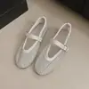 Zapatos Planos Casuales de Malla Transpirable para Mujer, Estilo Nuevo de Verano 2026, Planos, Cómodos, Modernos, Ligeros, con Pedrería, Mocasines de Boca Baja con una Sola Tira