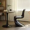 Cadeira de Jantar Italiana Preta Cadeira de Maquiagem Pantone Cadeira de Luxo Leve Banqueta de Maquiagem Cadeira de Mesa de Jantar de Designer
