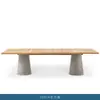 Mesa y Sillas de Comedor de Madera Maciza para Villa al Aire Libre Muebles de Teca para Jardín y Patio Juego de Mesa y Sillas de Comedor al Aire Libre para Jardín