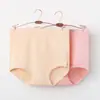 Ropa interior de color liso para mujeres de mediana edad y mayores, de cintura alta, tiro profundo, tallas grandes, calzones de abuela, shorts de señora mayor