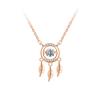 Collar atrapasueños para mujer, cadena de clavícula de plata esterlina, colgante de celebridad en línea, diseño de nicho, regalo de cumpleaños con sentido, corazón palpitante, pluma