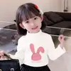 Y2411# terciopelo para niños niñas otoño nuevo camiseta de manga larga niña bebé estampada estilo extranjero chaqueta de manga larga moda T