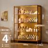 Lujo Ligero Puerta de Vidrio Madera Maciza Hecho a Mano Modelo Caja Ciega Vitrina Antipolvo con Diseño de Luz Gabinete Modelo Gabinete de Almacenamiento
