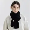 Bufanda de Punto de Imitación Cachemir de Color Sólido Elegante Versátil Estilo Coreano para Mujer, Bufanda Cálida de Invierno Suave para Parejas, Chal Unisex
