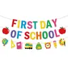 Banderines de Temporada de Regreso a Clases para Jardín de Infancia, Decoraciones de Fondo para el Salón de Clases, Decoraciones para Fiestas de Temporada de Regreso a Clases