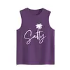 Amazon Ebay Sitio Independiente Moda Elegante Cómodo Mujer Coco Salado Sin Mangas Holgado Camiseta sin Mangas Comercio Exterior
