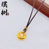 Colar Popular Xiaohongshu de Pepitas de Ouro Picadas para Mulheres, Estilo de Nicho de Luxo Leve Corrente para Clavícula da Fortuna Gordinha em Ouro Areia