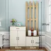 Zapatero para Puerta de Entrada con Perchero Integrado de Pie para Sala de Estar, Vestíbulo de Casa, Estantería de Almacenamiento para Puerta, Ropa y Sombreros
