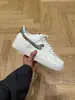 Sapatos Putian Air Force One Af1 Sapatos Brancos Co-branded Air Tênis Masculino e Feminino Trigo Couro Bovino de Primeira Camada Tênis Esportivo de Cano Baixo