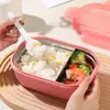 Caja de Almuerzo de Acero Inoxidable Caja Térmica Trabajadores de Oficina Estudiantes Niños Caja de Almuerzo para Microondas Vajilla Cuchara Juego de Recipientes para Verduras