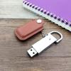 Memoria USB de Cuero, Unidad USB Creativa de Cuero, Regalo Empresarial de Alta Gama, Recuerdo de Reunión de Negocios, Grabado Láser