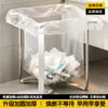 Soporte plegable para bolsa de basura de acero inoxidable, cubo de basura de encimera de cocina, de escritorio, estante multifuncional de almacenamiento y secado