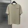 Estilo de Rua Americano Nevoeiro Manga Curta Essenciais Não Refletivo Com Letras Verão Par Tendência Marca Solto Gola Redonda Top t