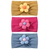 Venta Caliente de Exportación Europea y Americana Set de Diademas para Bebé Diadema de Nylon Suave con Flor para Bebé Niña Diadema Suave para Cabello de Bebé 4117