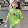 Algodón Puro Niñas 2026 Manga Corta Elegante Verano Nuevo Estilo para Niños Mayores, Conjunto de Verano para Niñas, Top Suelto de Manga Corta para Niños