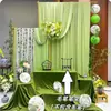 Cortina de fundo verde com atmosfera de primavera estilo chinês, gaze para caligrafia, estilo tradicional, decoração de cena para ambiente de formatura de jardim de infância, arranjo de cena