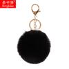 Llavero con bola de pelo de conejo rex de imitación de 8 cm, colgante para equipaje de mujer, accesorios de adorno.
