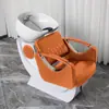 Cadeira de lavatório sentada para barbearia Cama de salão de cabeleireiro para casa japonesa Cama de lavatório Cama de enxágue para salão de cabeleireiro Cama de lavatório