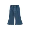 Nuevos jeans de moda estilo retro de Wulib para niñas, pantalones acampanados casuales coreanos para niños de otoño 2026, modernos