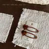 Pinza para el cabello con forma de corazón y estampado de leopardo de acetato para mujer, estilo coreano, nuevo clip lateral, horquilla Bb, accesorio para el cabello para mujer