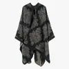 2025 Novo Xale Floral Versátil Cor de Moda Bloqueio de Cores Comércio Exterior Multi-Elemento Venda Direta do Fabricante Roupa de Outerwear Quente