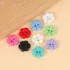 Botones de flor de plástico al por mayor desde la fuente, lindos botones para abrigos y camisas de ropa infantil, botones de flor coloridos para suéteres