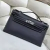 Mini Bolso Kelly Primera Generación 22 Bolso de Mano para Mujer Mini Bolso de Noche Clutch Piel de Vaca Swift Tejido Liso Tendencia Transfronteriza