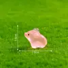 Adornos de paisaje en miniatura, manualidades de resina, decoraciones de jardinería con musgo, figuras de cerditos en miniatura de colores DIY que brillan en la oscuridad