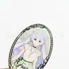 Insignia de Lata Bidimensional Personalizada de Dibujos Animados y Anime con Esmalte Plateado y Diseño de Doble Destello