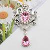 32*60mm Liga Strass Acrílico Coroa Pingente Flor Disco DIY Roupas Acessórios de Cabelo Joias Broche Decorativo Acessórios