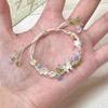 Pulsera de mano de mariposa flor exquisita dulce de alto valor 2025 nueva pulsera tejida de verano pequeña fresca