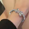 Pulsera de costura de lazo de circonita moda personalidad tendencia pulsera simple alto sentido temperamento nueva joyería al por mayor