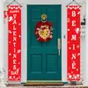 2026 Nuevo San Valentín Transfronterizo Decoración de Fiesta de Pareados Cortina de Puerta Colgante de Porche Pancarta Bandera Romántico Festival Qixi
