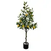Árbol de Limón Artificial con Cascabeles Colgantes, Gran Adorno Decorativo de Pie para Sala de Estar y Casa de Huéspedes, Decoración Bonsái Estilo Nórdico
