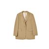 ShengduSpring Blazer Casual Simples Solto Cáqui Estilo Ins Versátil para Mulheres