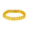 Pulsera de Corazón Flecha Chapada en Oro Kalamei 18K Chapado Pulsera de Corazón para Mujer Boda Joyería de Mano Duradera Entrega de Regalo