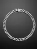Venta Caliente Transfronteriza de Amazon Pulsera Cubana de 13 mm Aleación Completa de Diamante Broche de Bigote de Dragón Pulsera Hip-Hop Joyería Europea y Americana Venta al por Mayor