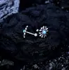 Pendientes Pequeños de Flor de Cruz de Plata de Ley S925 para Mujer, Joyería para Orejas de Rosca Estilo Vintage Nuevo Tendencia 2026